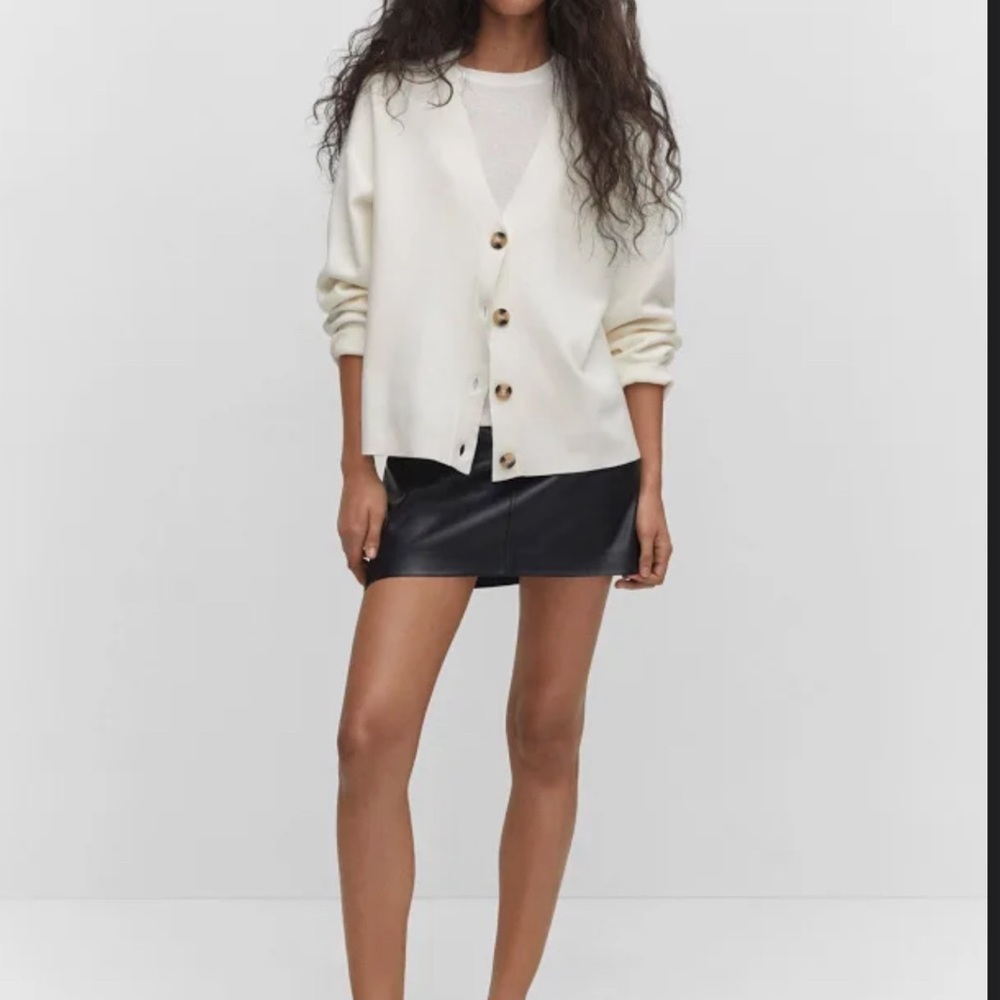 MANGO cream cardigan
